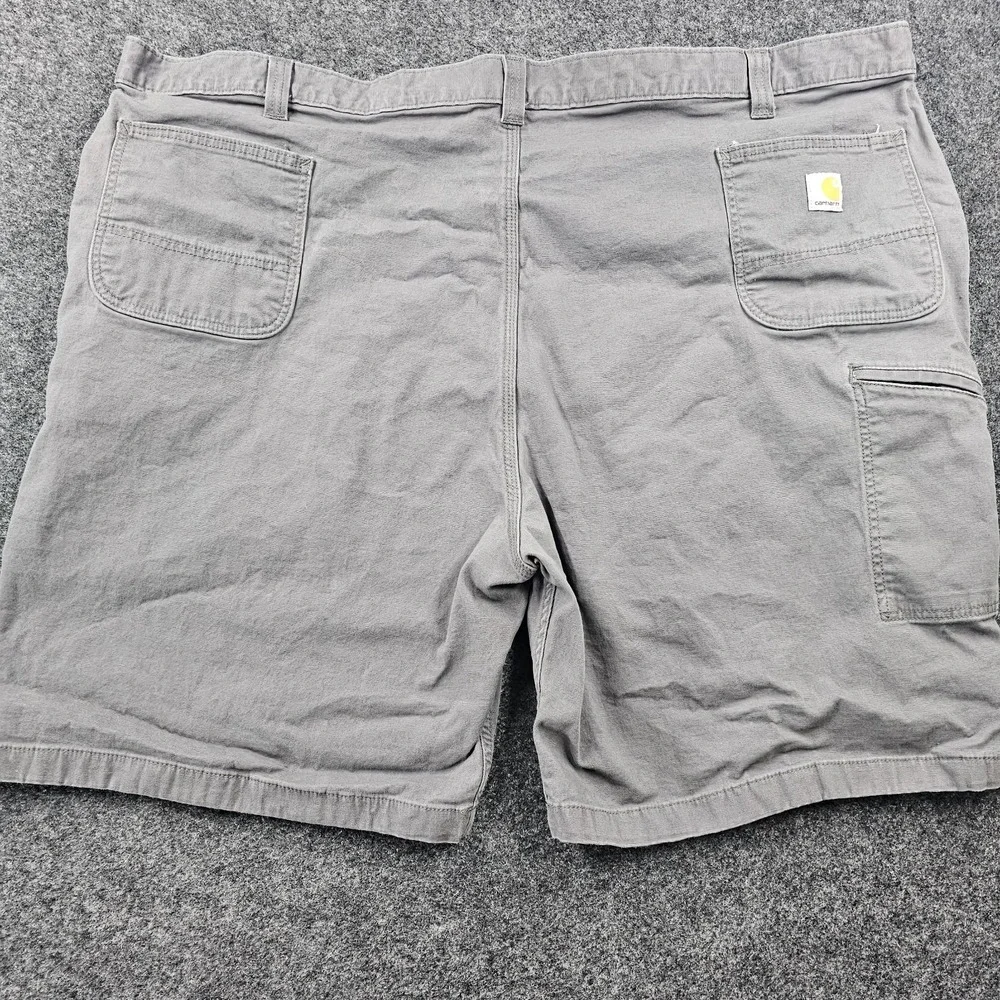 Carhartt‎ Relaxed Fit Canvas Shorts Men's 54 Gray Work Utility Stretch 102514